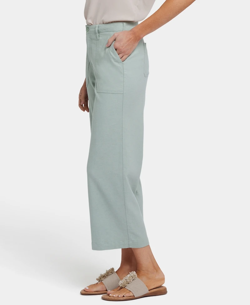 Nydj Women's Wide Leg Cargo Capri Pants