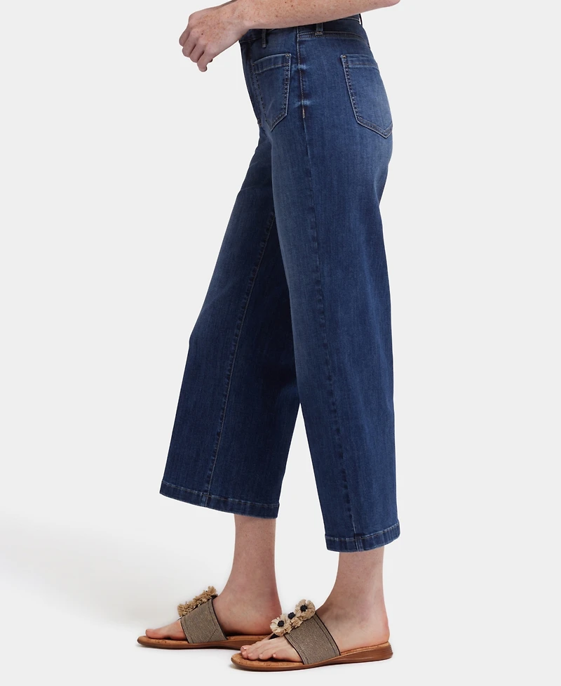 Nydj Women's Coco Relaxed Wide Leg Crop Jeans