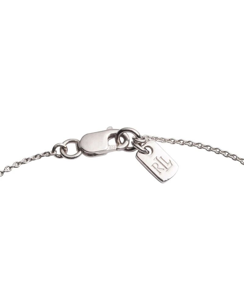 Lauren Ralph Lauren Silver-Tone Logo Padlock Pendant Necklace