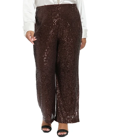 Muse Plus Sequined Pull-On Pants