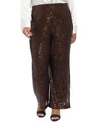 Muse Plus Sequined Pull-On Pants
