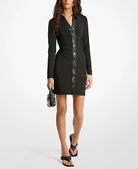 Michael Kors Women's Ruched V-Neck Mini Dress
