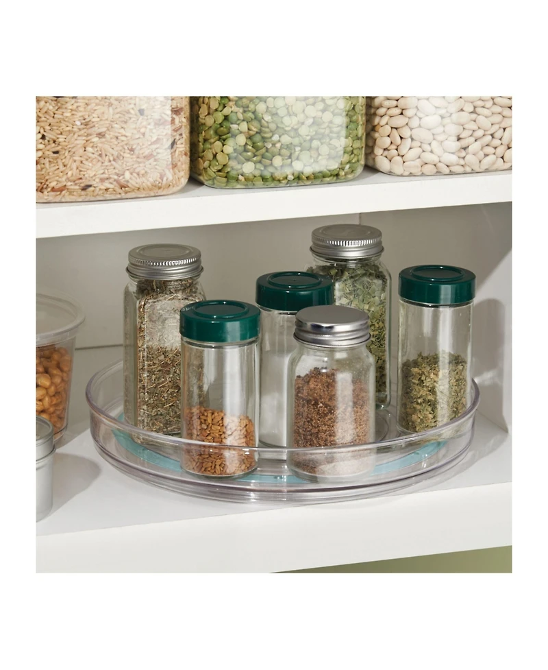 iDesign 9-Inch Round Lazy Susan Organizer - Set of 2 - Clear