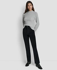 Dkny Jeans Women's Crewneck Blouson Sleeves Sweater