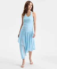 Bar Iii Women's Ruched Halter-Neck Dress, Macy's Exclusive