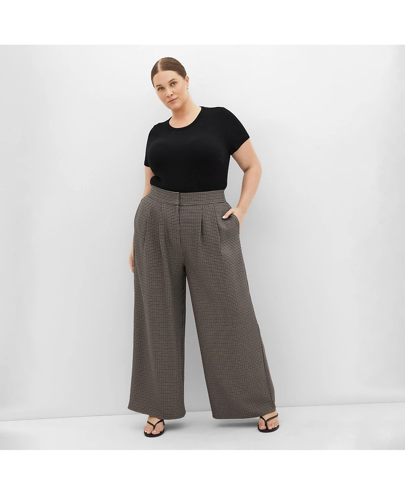 City Chic Women's Tiana Plaid Pant