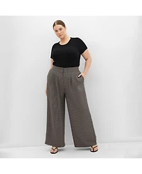 City Chic Women's Tiana Plaid Pant