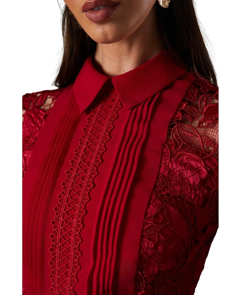 Coast Women's Long Sleeve Midi Shirt Dress