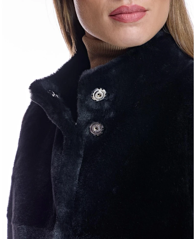 Julia & Stella by Maximilian Women's Shearling Lamb Vest