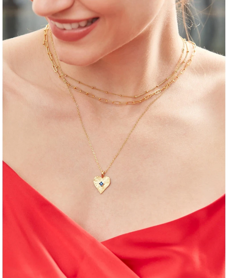 Ottoman Hands Golden Heart Pendant Necklace