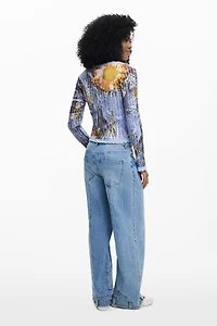 Desigual Women's Lightweight floral sweater