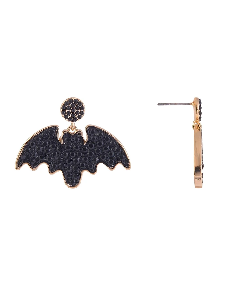 Hallmark Black Stone Bat Earrings