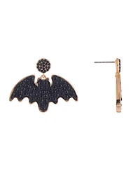 Hallmark Black Stone Bat Earrings