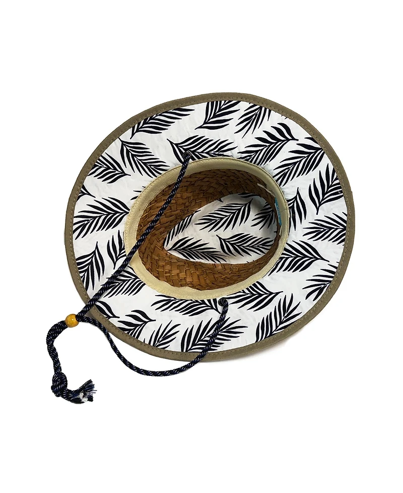 Kanut Sports Kids Patterned Underbrim Cane Natural Straw Hat