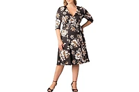 Kiyonna Plus Signature Print Wrap Dress