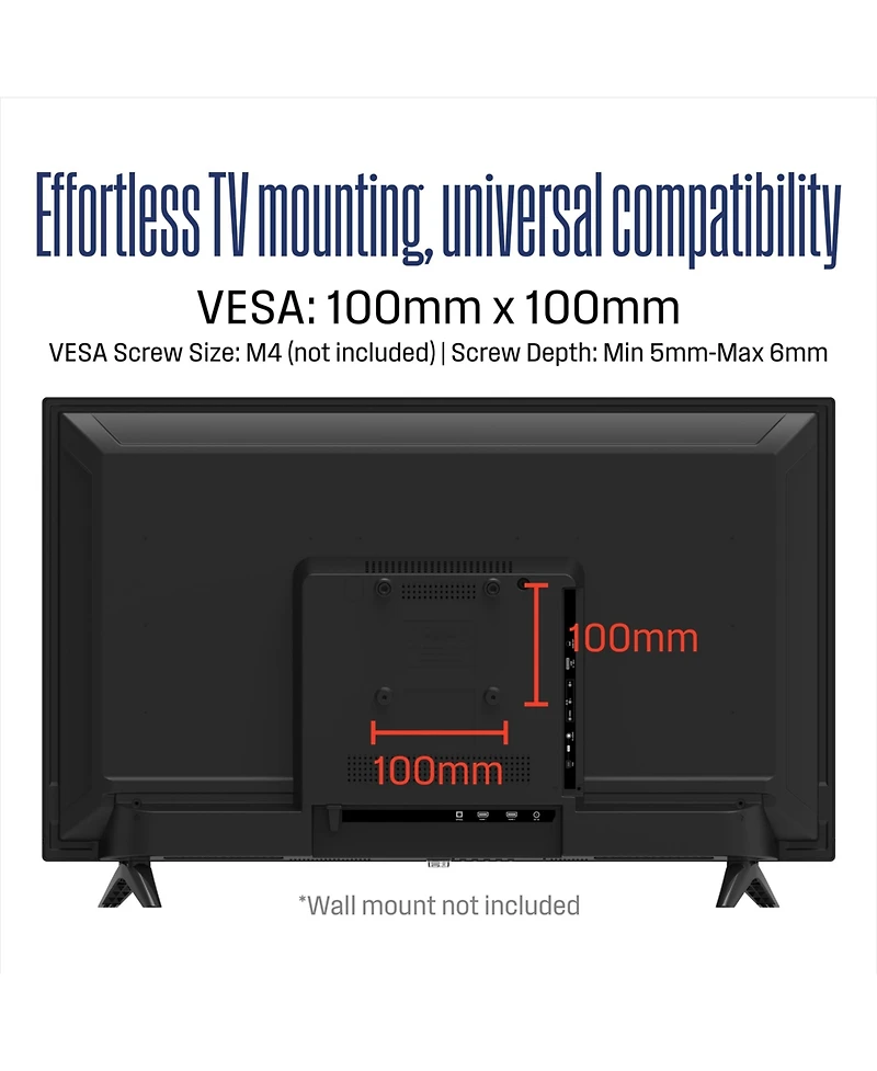 Westinghouse 24" Hd Led Non-Smart Tv – Flat Screen with Hdmi, Usb, Vga & V-Chip Parental Controls, Works with Fire Stick, Roku, Apple Tv