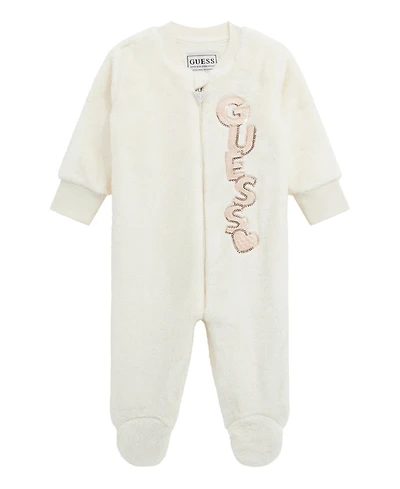 Guess Baby Girls Plush Round Neck Coverall