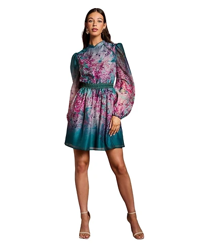 Coast Women's Organza Mini Dress With Floral Print