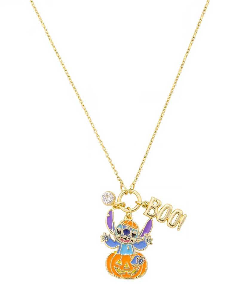 Disney Stitch Cubic Zirconia Trick or Treat Pendant Necklace