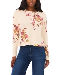 Vince Camuto Women's Electric Bouquets Crewneck Sweater
