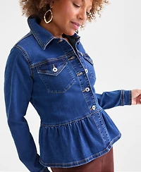 Style & Co Women's Peplum Denim Jacket, Macy's Exclusive