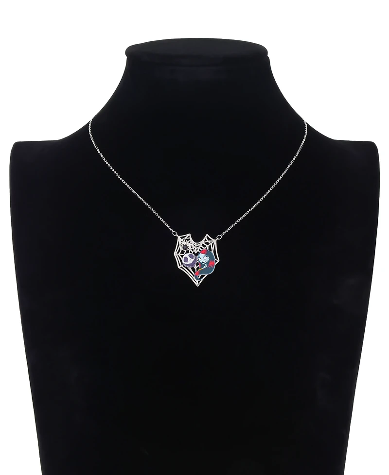 Disney Nightmare Before Christmas Sally and Jack Crystal Pendant Necklace