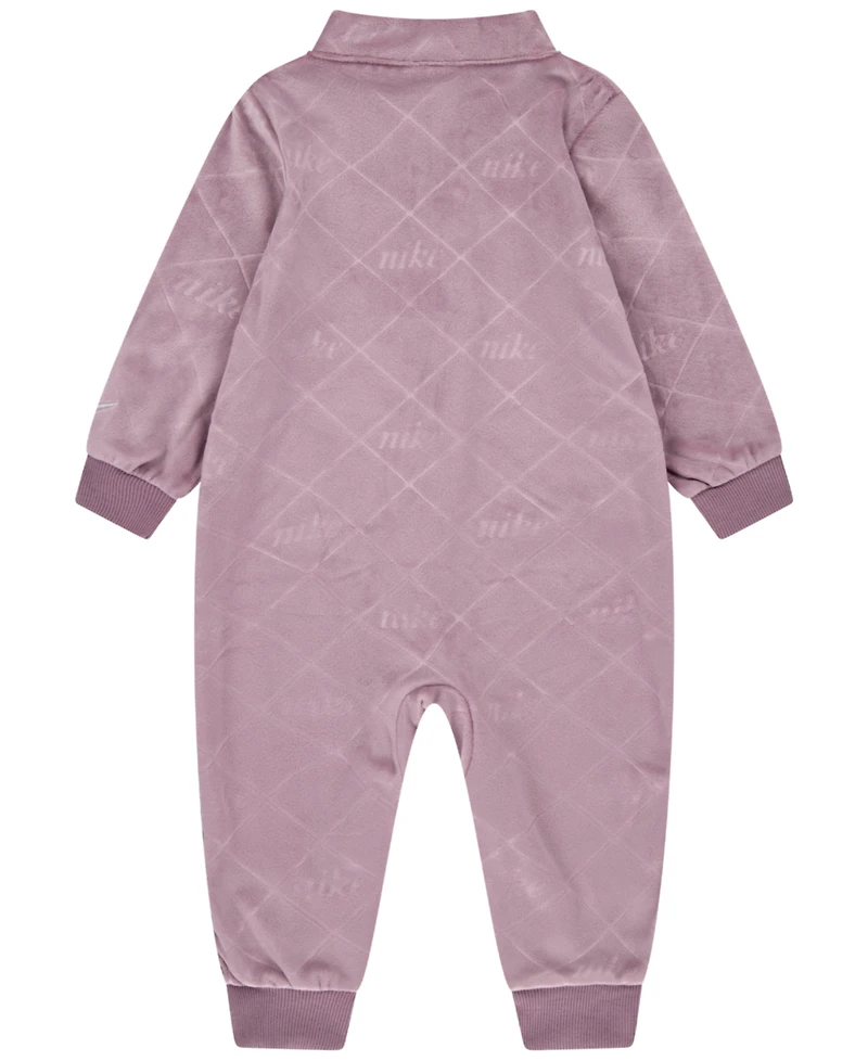 Nike Baby Girls Velour Monogram Coverall