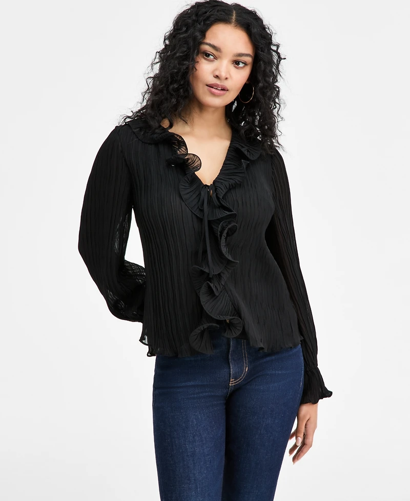 Guess Women's Long-Sleeve Faye Top