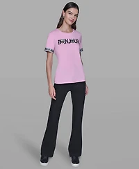 Karl Lagerfeld Paris Women's Printed Short-Sleeve T-Shirt