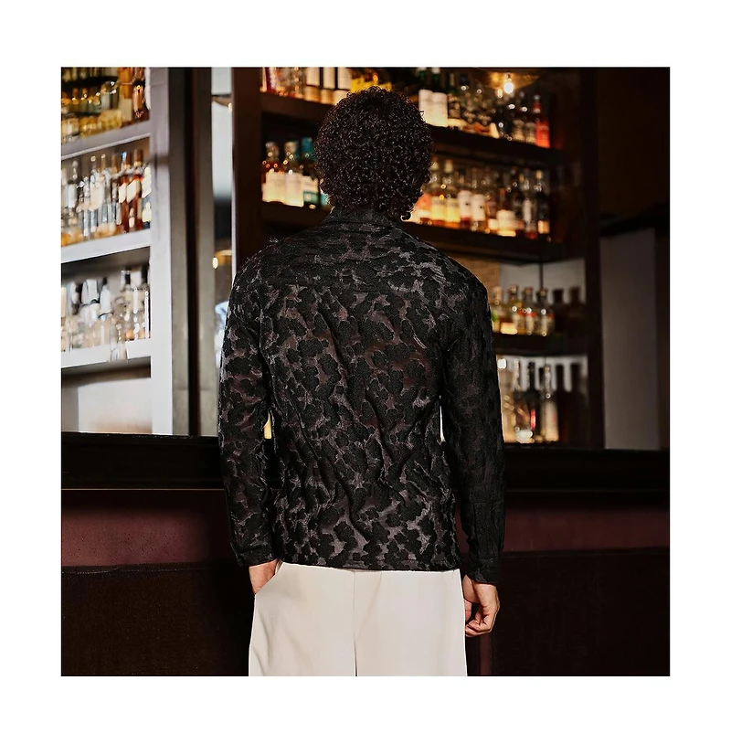 Campus Sutra Men's Charcoal Grey Nimbus Dark-Tone Shirt