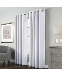 Habitat Margaret Light Filtering Richly Woven Textured Pattern Daytime Privacy Grommet Curtain Panel 52 X 108 White