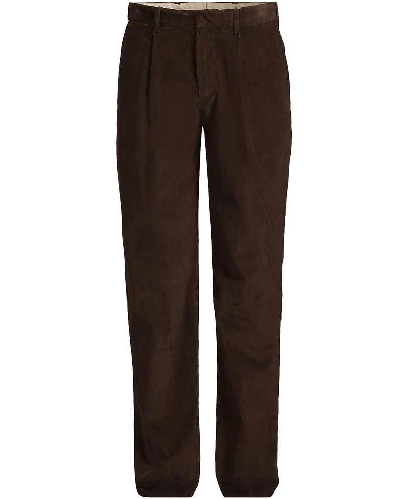 Lands' End Men's Corduroy Comfort Waist Classic Fit Pleated Front Pant