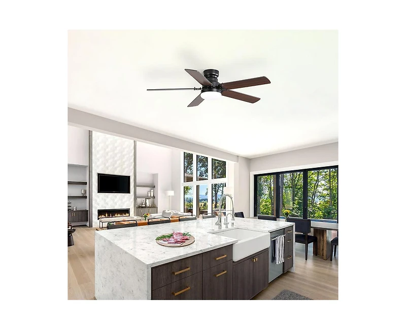 42-inch Modern Minimalist 5-Blade Ceiling Fans with Led Lights and Remote Control