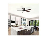 42-inch Modern Minimalist 5-Blade Ceiling Fans with Led Lights and Remote Control
