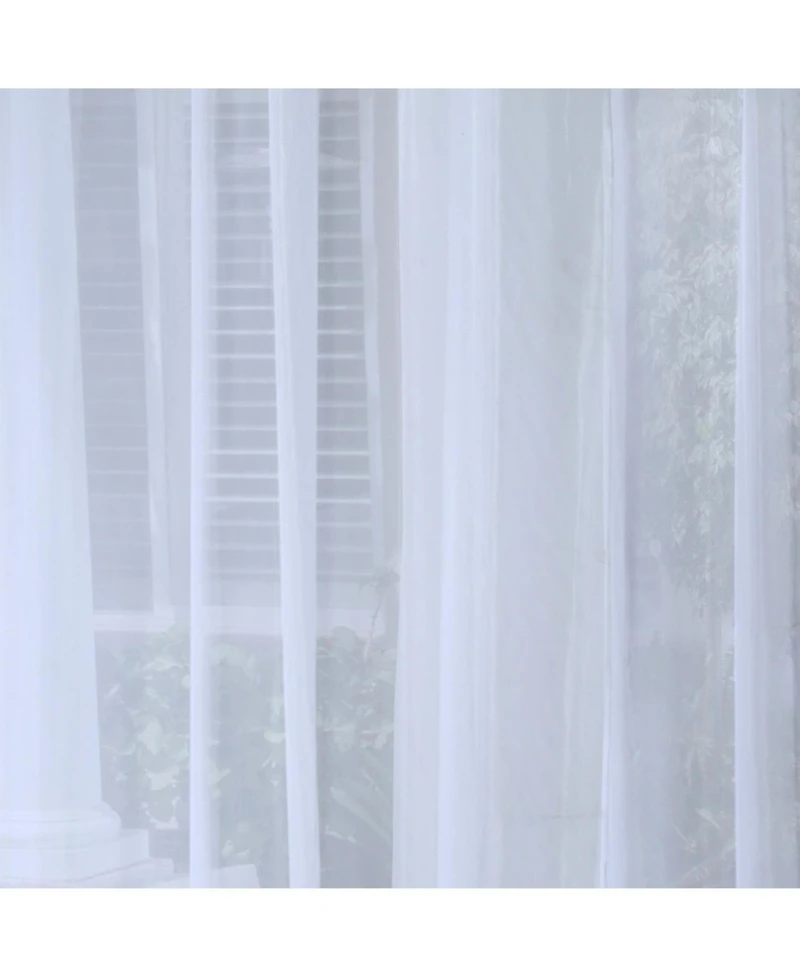 Commonwealth No Seem Curtain Grommet Top Panel 8 Matt Silver Grommets - 50x108" - White