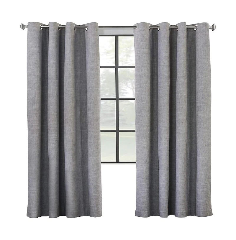 ThermaPlus Newberry Blackout Insulated Window Curtain, Grey