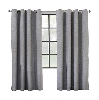 ThermaPlus Newberry Blackout Insulated Window Curtain, Grey