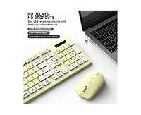 Wireless Keyboard And Mouse Combo - Full - Sized Wireless Keyboard And Adjustable Dpi Mouse, 2.4GHz Receiver for Pc, Desktop, Laptop