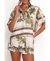 Petal and Pup Lara Shirt - Pink Print S