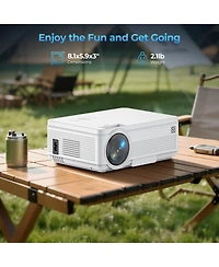 Mini Projector, Full Hd 1080P Support Video Projector, Portable Small Movie Projector