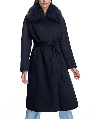 Julia & Stella by Maximilian Women's Fur-Trimmed Cashmere Coat