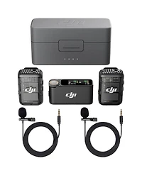 Dji Dji Mic 2 (2 Tx + 1 Rx + Charging Case), All-in-one Wireless Microphone, Intelligent Noise Cancelling, for iPhone, Android, Camera Bundle with, 2x