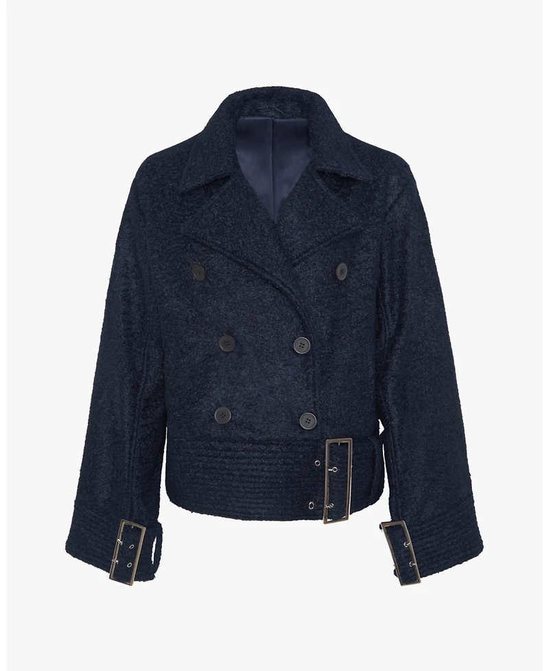 WeWoreWhat Women's Moto Wool Jacket