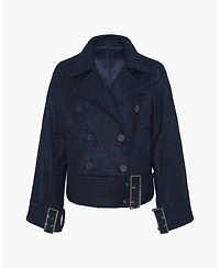 WeWoreWhat Women's Moto Wool Jacket
