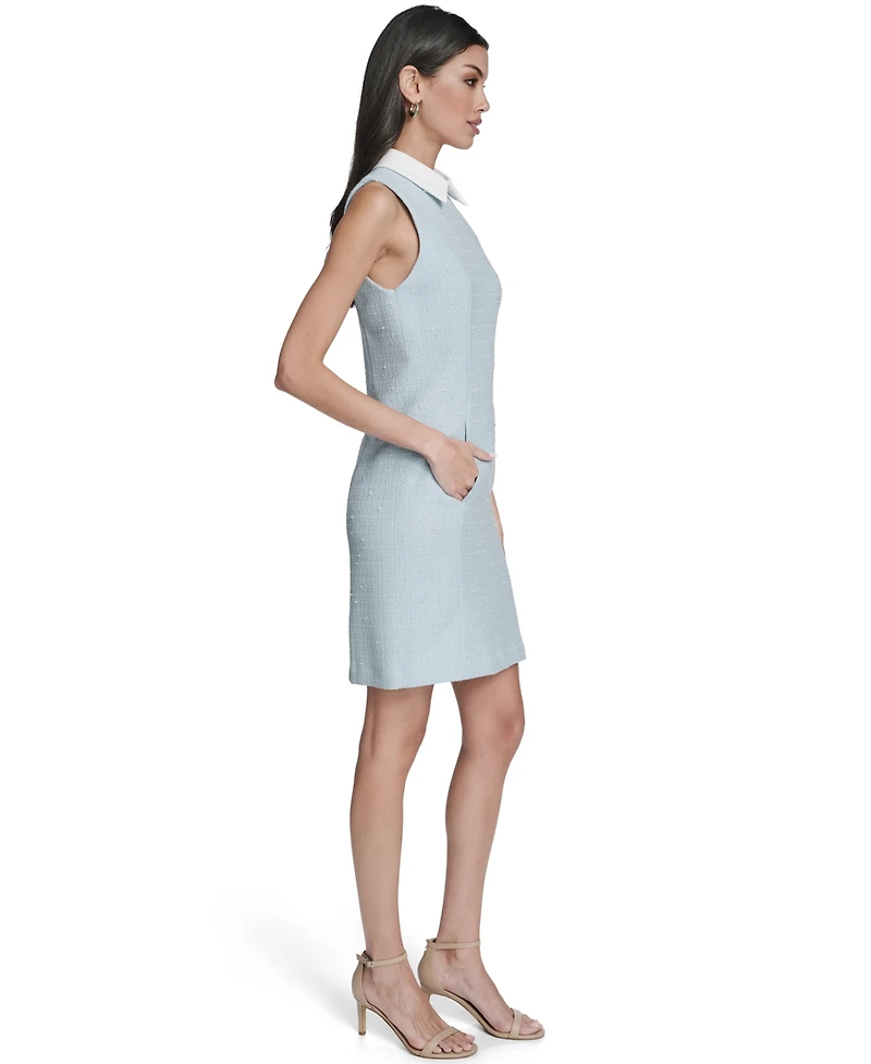 Calvin Klein Petite Sleeveless Tweed Shift Dress
