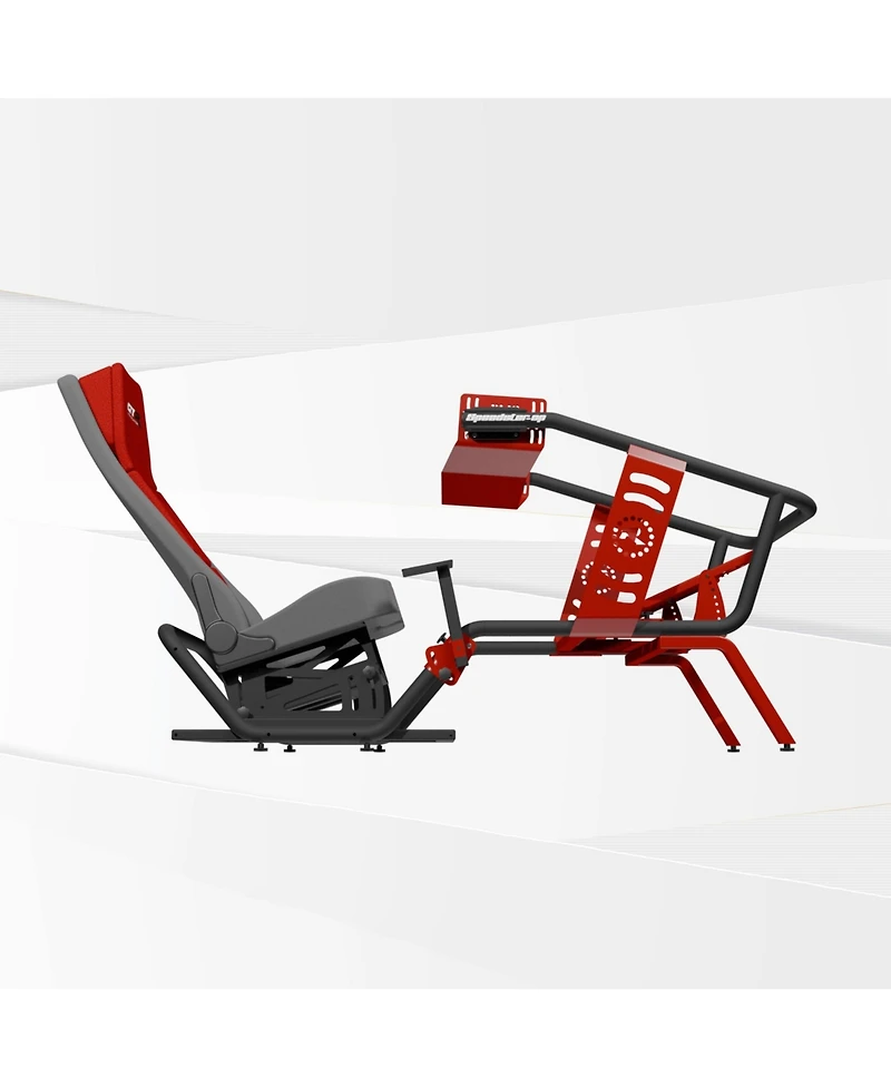 Gtr Simulator Gta Apex Racing Cockpit – Dual Gt/F1 Seating | Heavy-Duty Steel Frame | Adjustable Wheel & Pedal Mounts | Black Frame / Black-Red