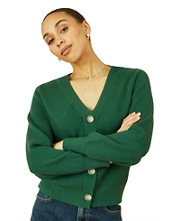 Yumi Women's Knitted Stitch Detail Cardigan
