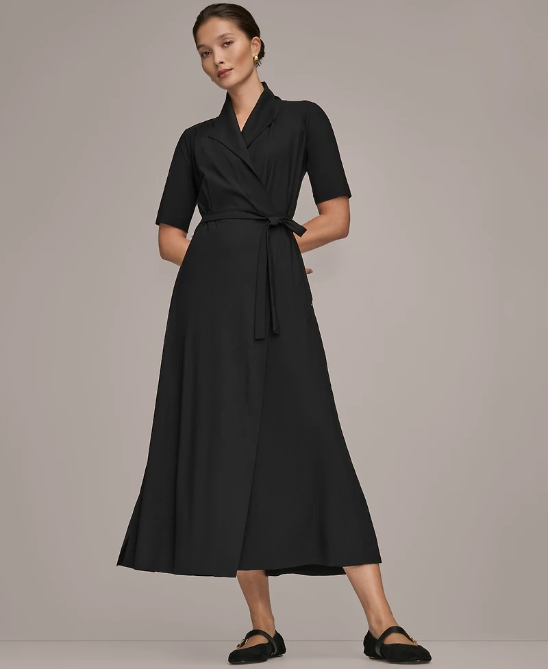 Donna Karan Weekend Women's Elbow-Sleeve Collared Polo Dress