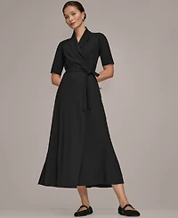 Donna Karan Weekend Women's Elbow-Sleeve Collared Polo Dress