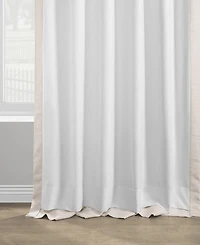 Half Price Drapes Parchment Cream Italian Faux Linen Room Darkening Curtain
